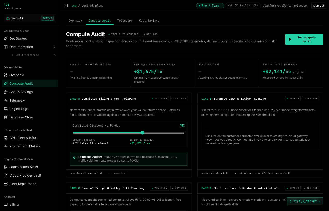 Compute Audit and Diurnal Sizing Console